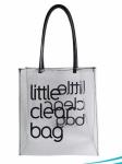 PVC Tote Shopper Square Handbag Ladies Shoulder Beach Bag, pvc waterproof