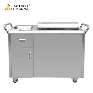 Quality Stainless Steel Gas Outdoor Mobile Teppanyaki Griddle for Steak Frying wholesale