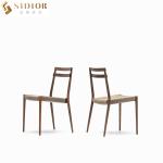 Light Luxury Ultra Modern Dining Chairs H80CM Fabric Upholstery Chair