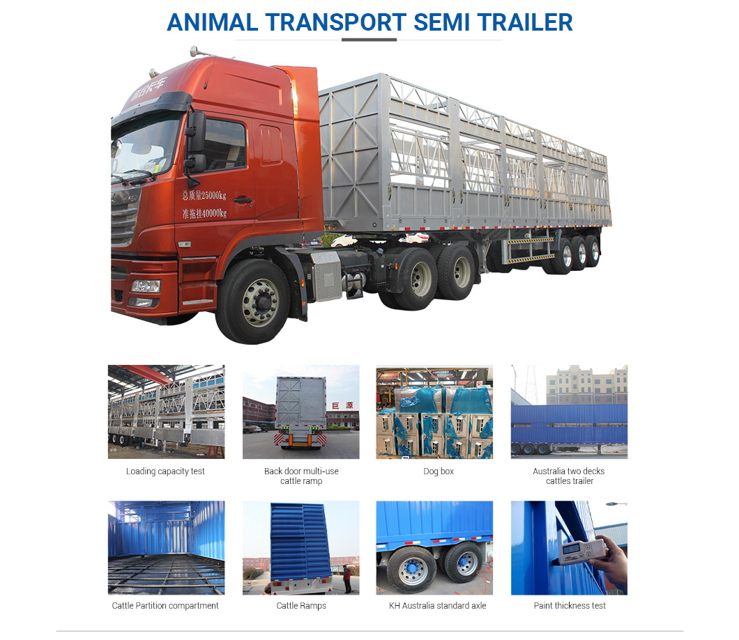 3 Axles Fencing Livestock Horse Carriage Semi Trailer in Liangshan With High Capacity
