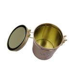 High Quality Round Coffee Tins with Metallic Wire Promotional Empty Metal Tin