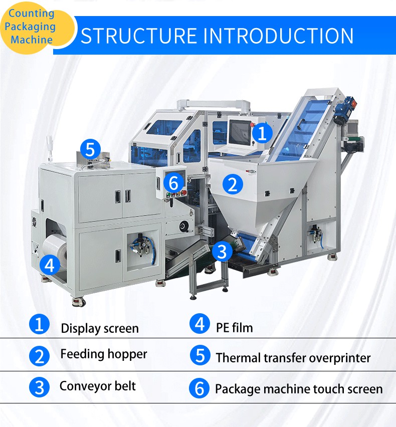 AX-PACK 65D00 Fuel Injector Seal Ring Counting Packaging Machine 100-2000 Counting Advantage