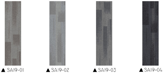 Long Commercial Modular Carpet Grey Tiles For Your Office 25x100cm