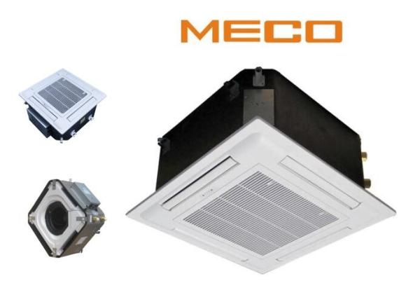 2 Tube 4 Way Hydronic Cassette Fan Coil Unit Build In Pump 1000CFM BMS