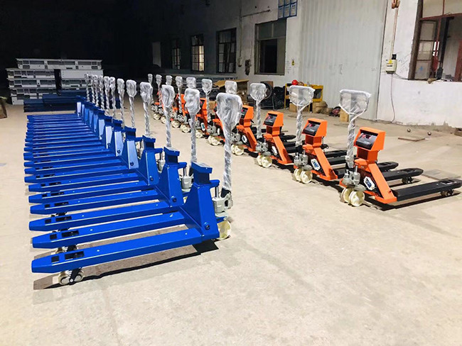 Forklift Carbon Steel Hydraulic Pallet Jack With Weight Scale