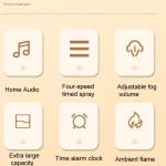 HOMEFISH 400ml Bluetooth Alarm Clock Aroma Diffuser Ultrasonic Smart Humidifier