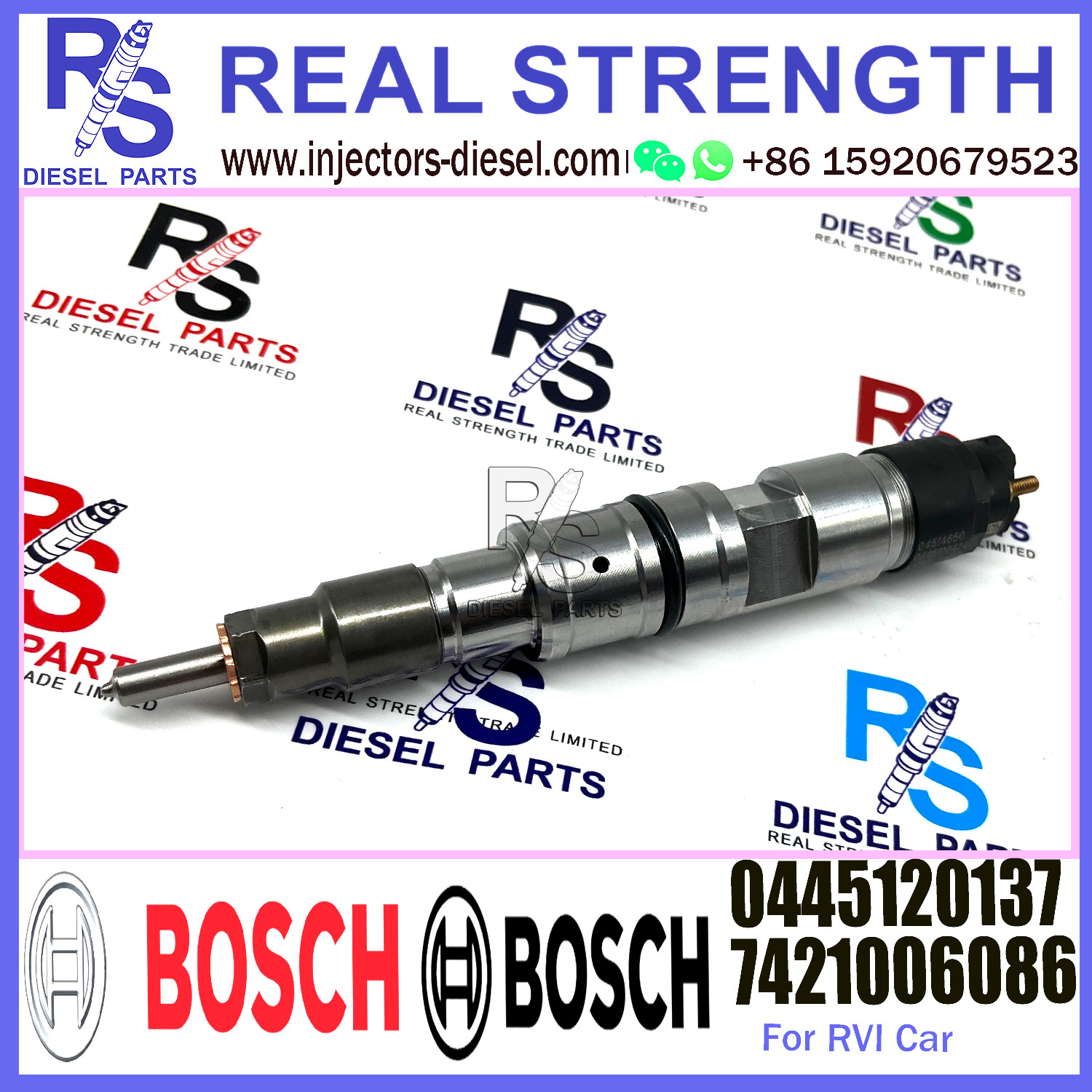 Diesel Common Rail Fuel Injector 0445120136 7421006086 0445120137 For RVI Engine