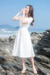 Black One-Piece Long Nightdress