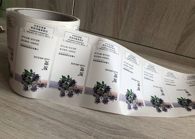 Full color printed waterproof clear vinyl shampoo bottle packaging sticky labels