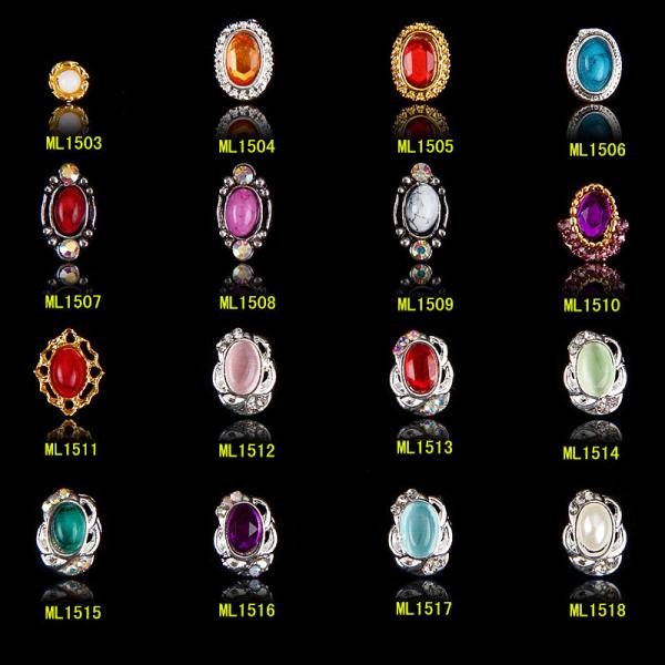 Hot NEW Wholesale Alloy Jewelry 3D Nail Art Jewelry Nail rhinestones Sticker