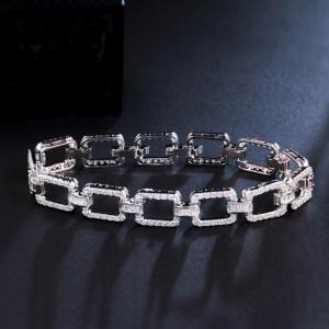 Quality Charm Classic AAA Cubic Zircon Squarel Bracelets For Woman Elegance Bracelet Wedding Party Birthday Gift wholesale