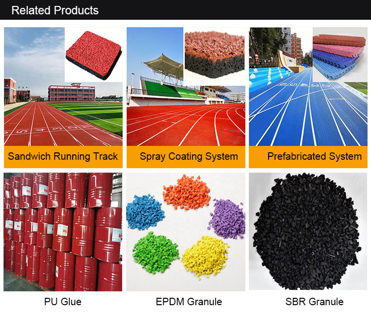 Outdoor Spray Coating Permeable Running Track Material Sports Flooring Stadium Jogging Way Athletic Training
