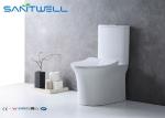 White Color Ceramic Single Piece Toilet Bowl for hotel / home