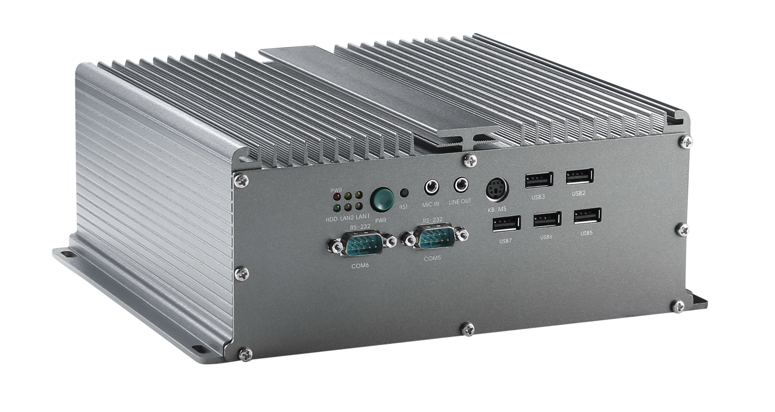 Embedded Fanless Box PC 1037U CPU 1 PCI Expansion 2LAN 6COM 6USB