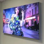 6000 X 1600mm Aluminum Light Box Railway Station Fabric Light Box