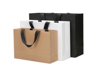 Quality High Durability Printed Kraft Paper Bags Tear Resistance Customized Shape Design wholesale