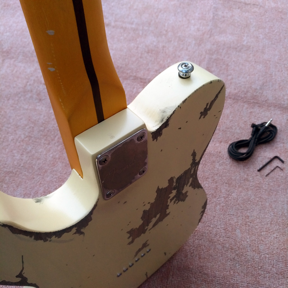 High quality relic remains TELE electric guitar, handmade TELE aged relic electric guitar