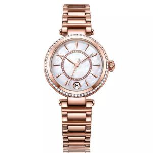 Quality Ladies Fashion watch ,Stainless steel watch for Women with Jelwery Bezel ,Customized design high end quality Wrist watch wholesale