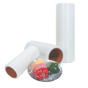 Quality PVDC Film Promotional Transparent Cling Wrap Roll Moist Proof With Slide Cutter Dispenser wholesale