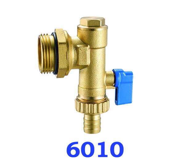 6009+6010 Extruded Profile Manifold Parts End Piece Set as Supply Automatic Air-vent and Supply / Return Draining Valves
