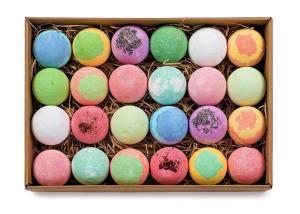 Quality 30 - 160g Natural Face Cleanser , Colorant Press Bubble Fizz Balls Bath Bombs Set wholesale