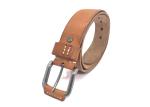 1.5 Inch Wide Casual Mens Tan Leather Belt With Anti - Scratch Buckle