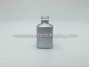 Quality hot sale thick and strong powder coating gel bottle 12ml UV metallic silver environment friendly nail polish packaging wholesale