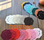handmade hook needle coasters zakka vintage crochet cup mat mobile phone pad