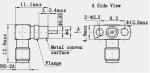 Female Right Angle Flange Mount SMA RF Connector With Microstrip