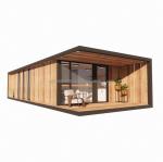 Galvanized Steel Bending 180g Prefabricated Wooden House for Modern Family
