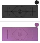 5mm Pu Rubber Yoga Mat Customized Posture Line Natural Rubber Anti Slip and