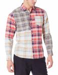 Mix Plaid checked Mens Casual Linen Shirts XS~XXXL With 48% Cotton