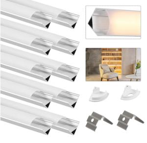 Quality Led Strip Aluminum Housing Profile Corner Extrusion Channel 45 90 Degree Angle Light 16mm Wide wholesale