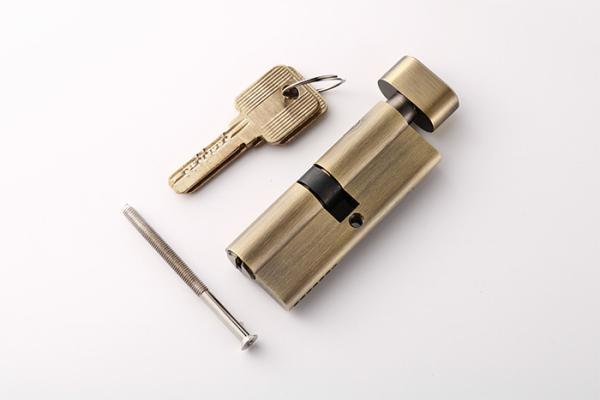 Cheap Antique Brass Door Lock Cylinder 80mm 3 Keys Fixing Screws Mortise Locking Devices for sale