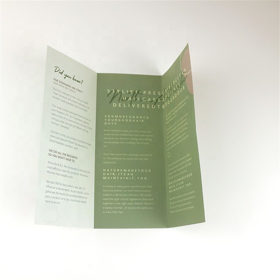 Folded Flyer Brochure Printing Services A3 A4 A5 Advertising CMYK Pantone