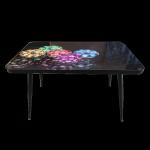 Metal Leg Rectangle 21kgs 0.1m3 Modern Glass Top Dining Table