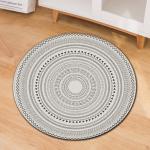 Modern Minimalist Printed Chair Floor Mat Round Office Computer Floor Mat