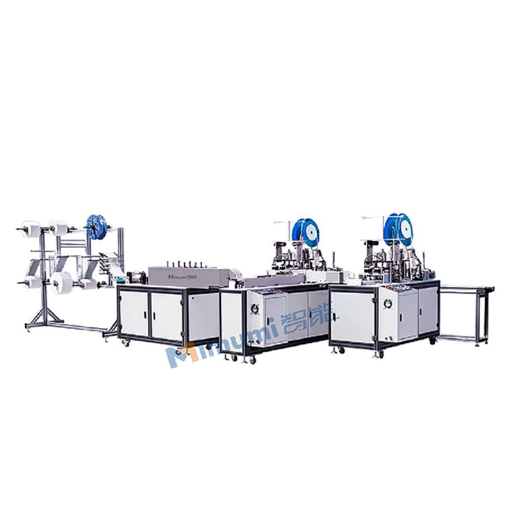 1+2 Non Woven Face Mask Making Machine Surgical 3 Ply Face - Mask Production Line