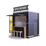 Wooden Outdoor Customized Coffee Booth Mall Kiosk 10ft Container Shop for Modern