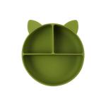 Food Grade Silicone Baby Cat Divided Plate Feeding Bowl Cartoon Fox Dishes
