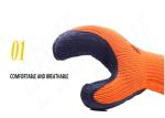 Safety Cold Weather Waterproof Gloves XS - XXL Size Acrylic Fiber Material