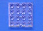 50X50 16 Points High Bay Light Lens 20 / 30 Degree Bead Surface 91% Tranmittance