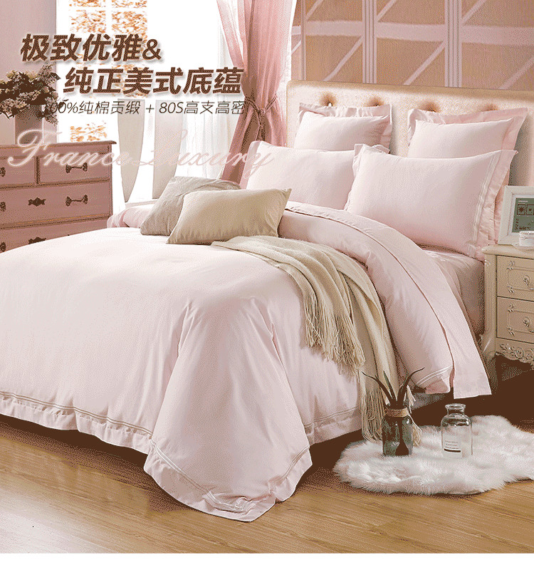 Red Home Textile Products King / Queen Bed Sheet Sets Good Moisture Absorption