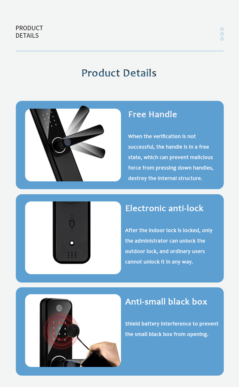 Tuya Wifi Smart Camera Lock Cloud Storage Apartment Bedroom Door Lock