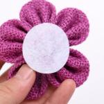8cm Burlap Ribbon Flowers Diy Orange Black Jute Rope Flower