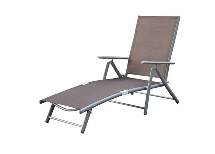 2x2 Textilene Metal Garden Sun Loungers
