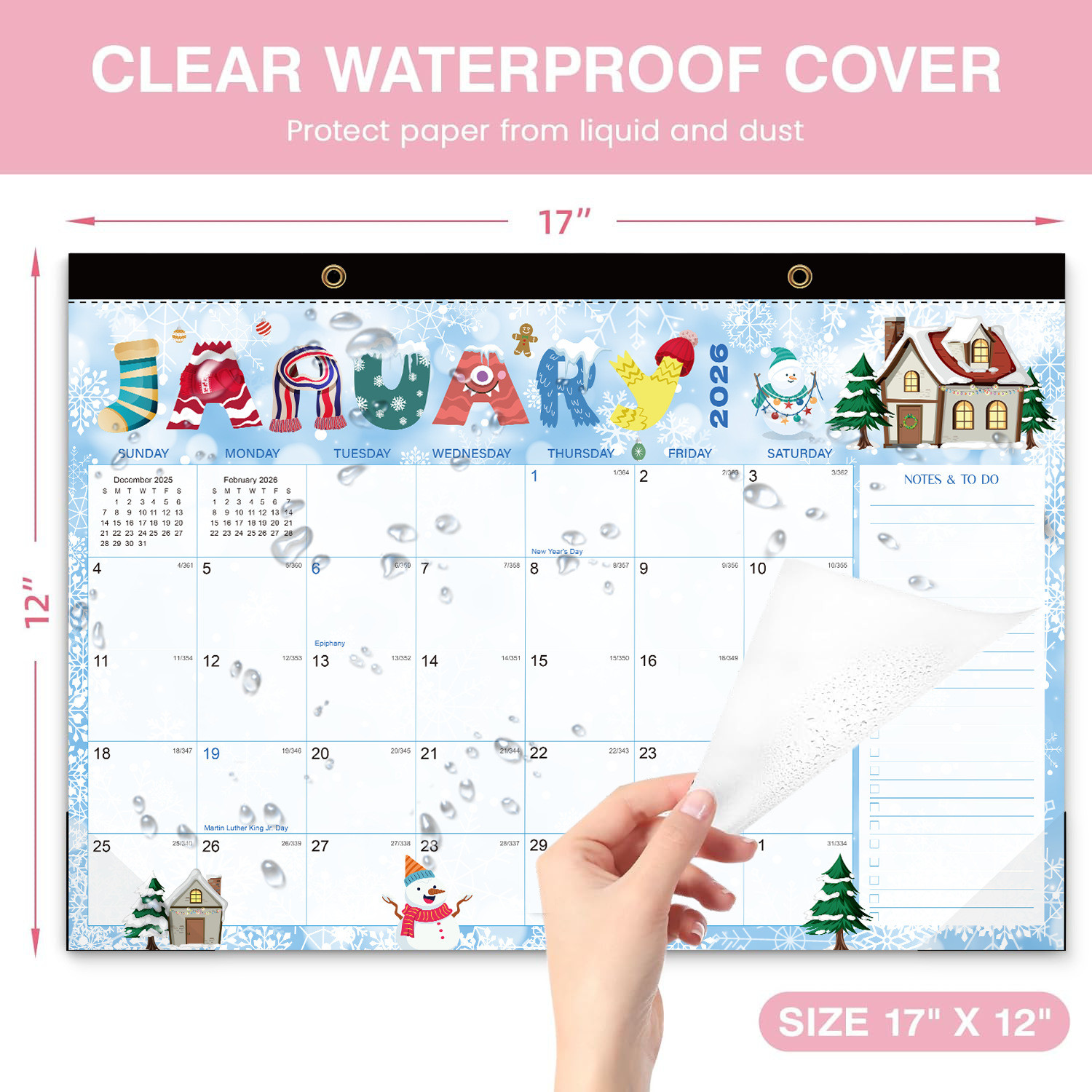 Custom Wall Calendar Spiral Bound End Month December