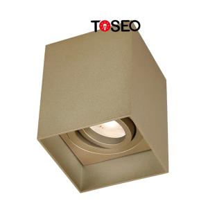 Quality Aluminum Adjustable Surface Mounted LED Downlight Square Modern Black GU10 Anti Glare wholesale