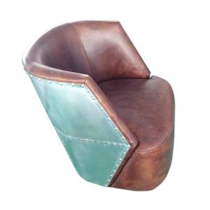 Quality Brown Vintage Aluminium Aviation Leather Chair For Home Office wholesale