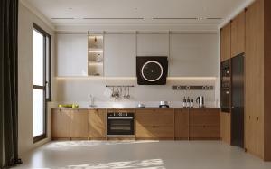 Quality Wall Mounted Melamine Kitchen Cabinet For Apartments And Hotel wholesale
